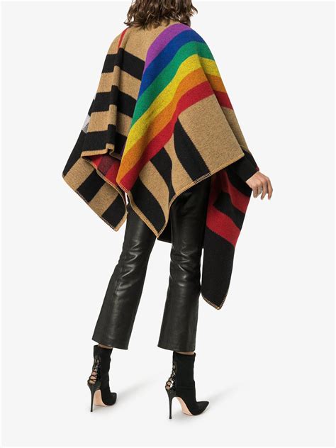 burberry rainbow cape|burberry cape women's.